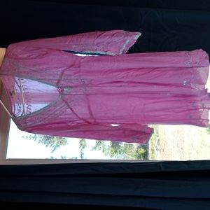 Pink beach beaded cover